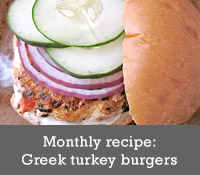 Monthly recipe: Greek turkey burgers